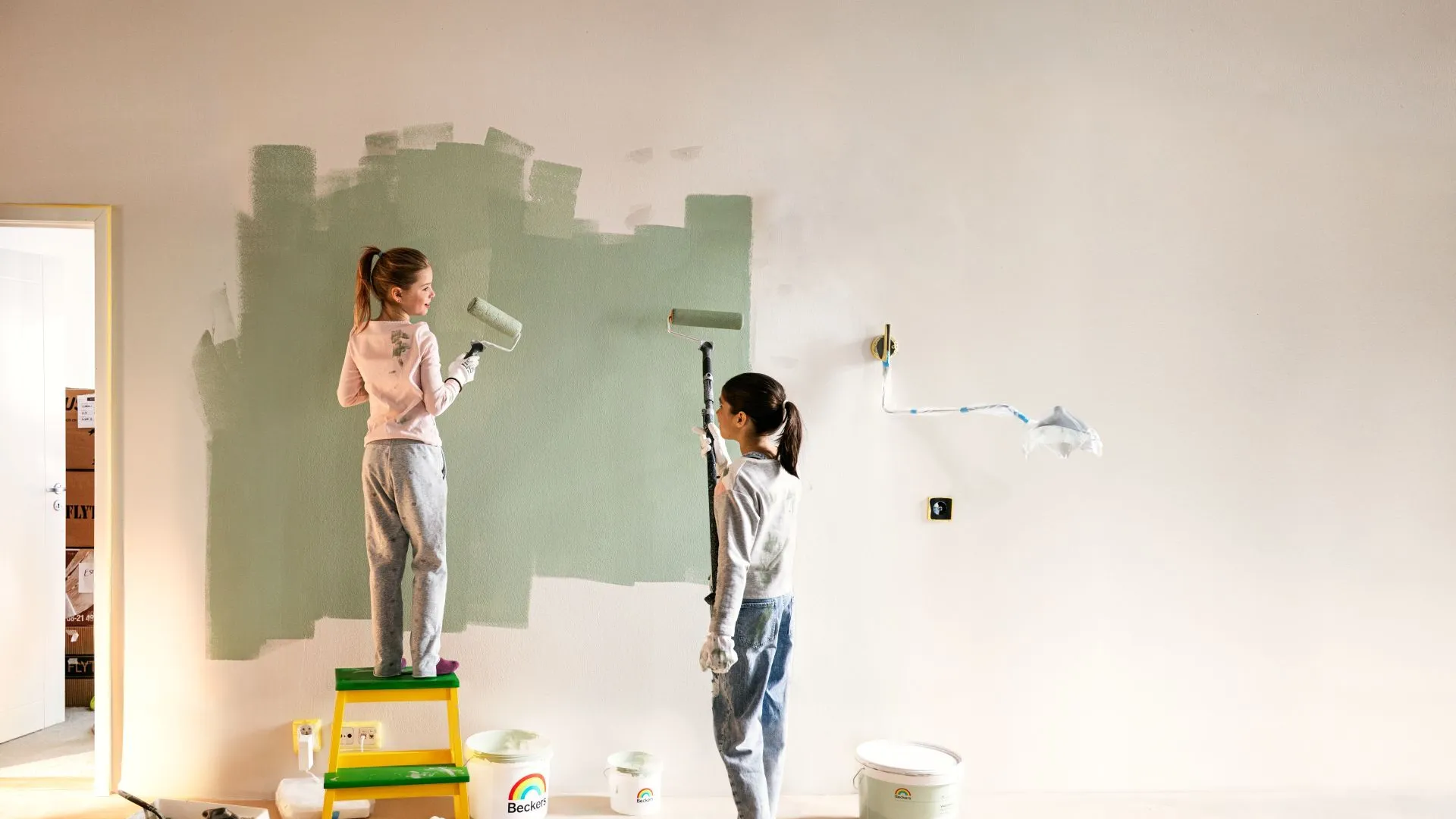 Beckers maling. Hvordan male veggen. DIY med Beckers