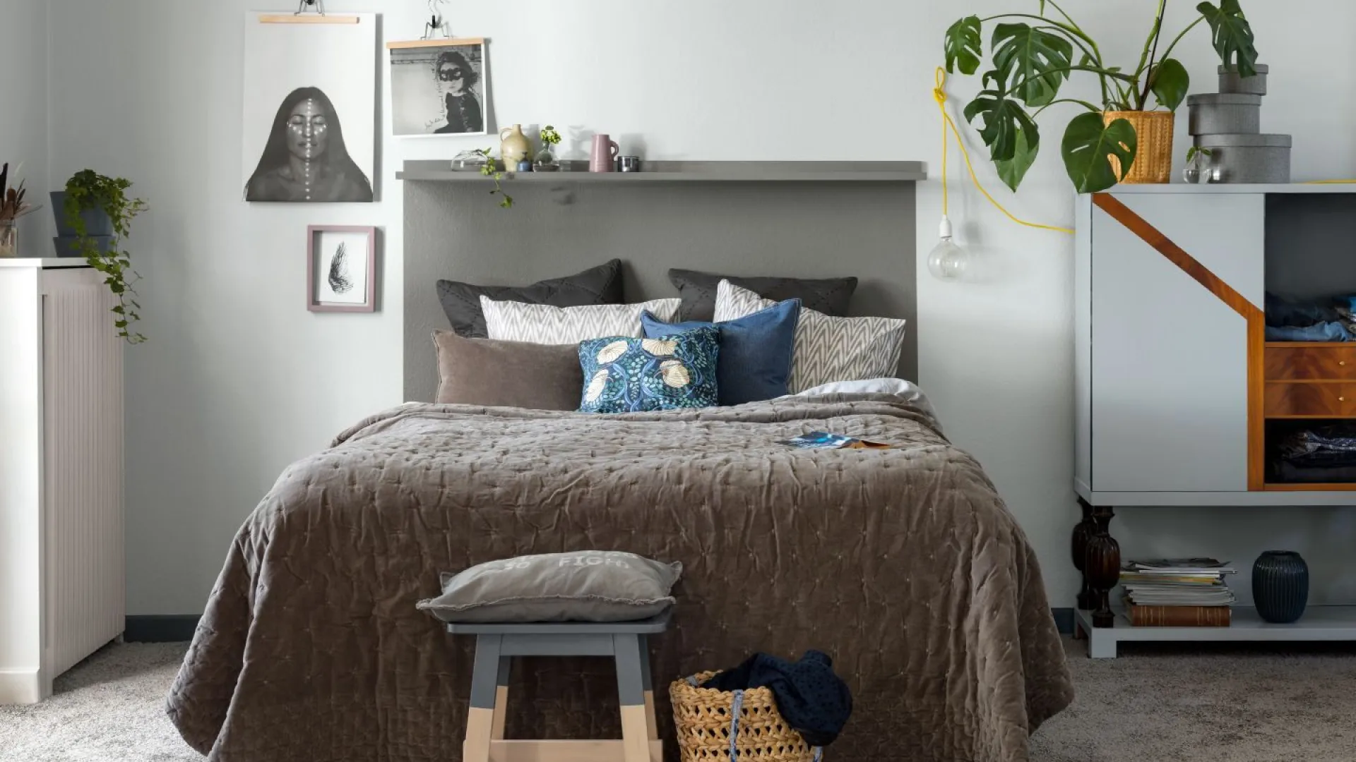 Inspirasjon til nøytrale farger på soverommet. Beckers maling og inspirasjon