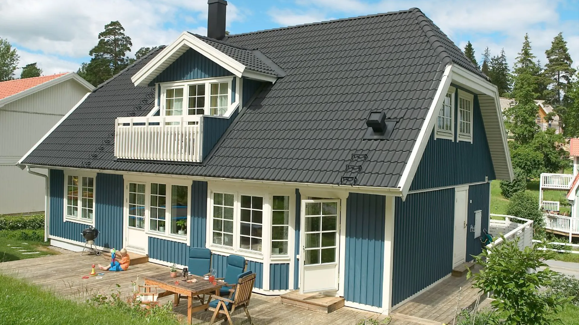 blått hus