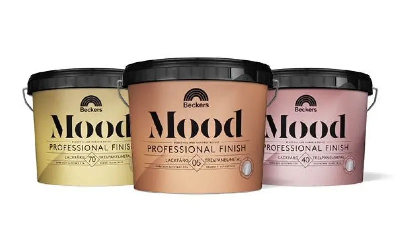 Beckers Mood professional finish. Maling til tre og metall. Innendørs maling til DIY